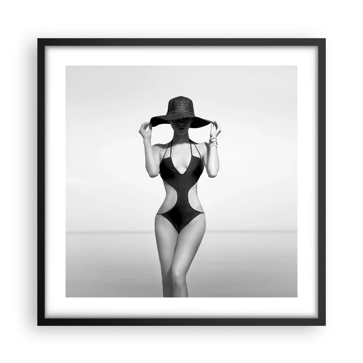 Poster in einem schwarzem Rahmen - Mein Name ist: Eleganz - 50x50 cm