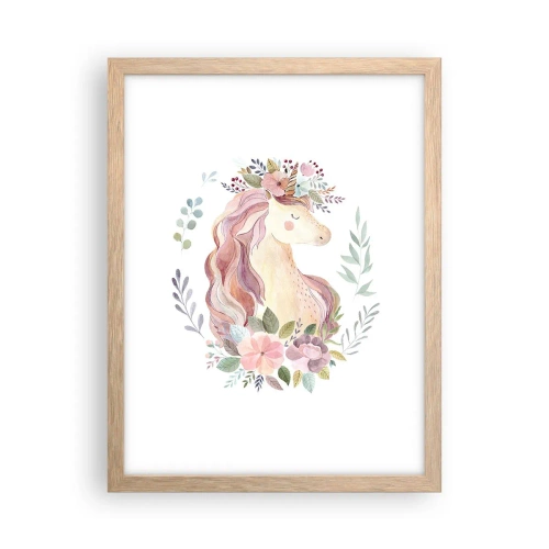 Poster in einem Rahmen aus heller Eiche - Eine Einladung in die Welt der Märchen - 30x40 cm