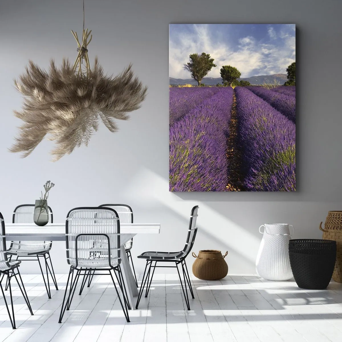 Bild auf Leinwand - Leinwandbild - Lavendelfelder - 45x80 cm