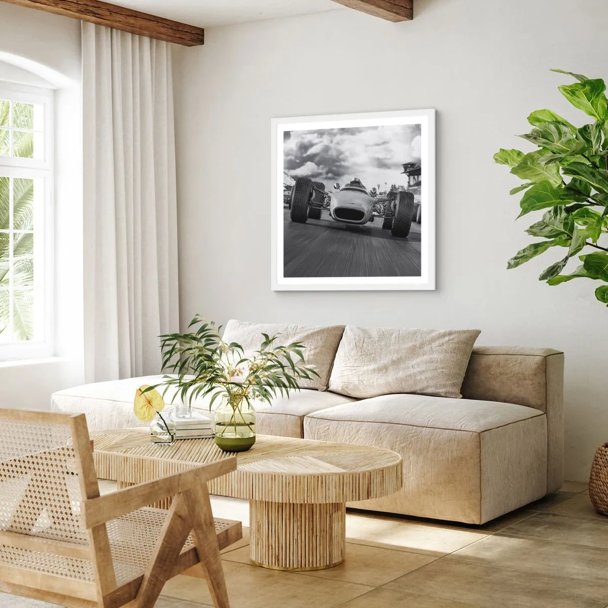 Poster in einem weißen Rahmen - Power ist da! - 40x40 cm