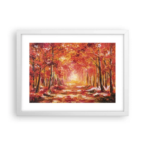 Poster in einem weißen Rahmen - Kupferwald - 40x30 cm