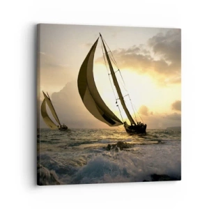 Bild auf Leinwand - Leinwandbild - Mit dem Wind und gegen den Wind - 30x30 cm