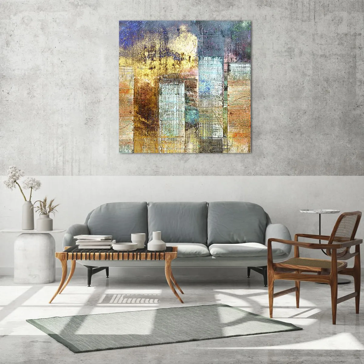 Glasbild - Bild auf glas - Sonnige Metropole - 60x60 cm