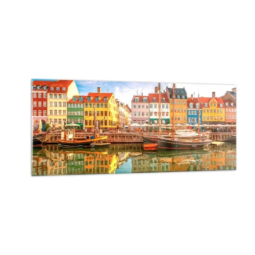 Glasbild - Bild auf glas - Glatt wie ein Spiegel über dem Wasser - 100x40 cm