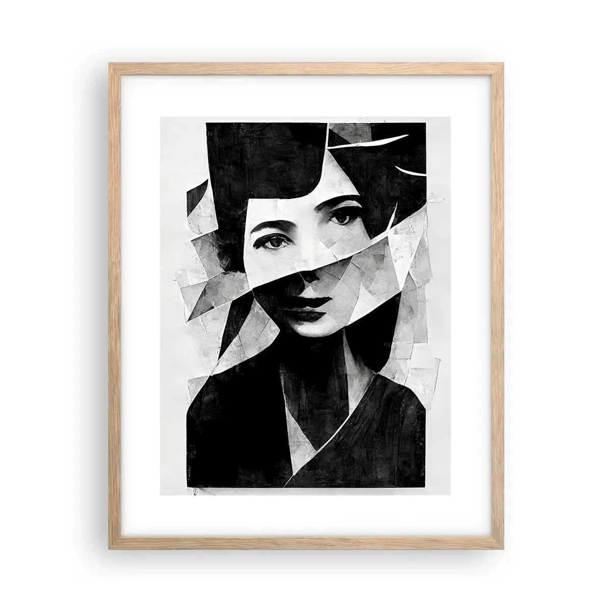 Poster in einem Rahmen aus heller Eiche - So, wie du wirklich bist… - 40x50 cm