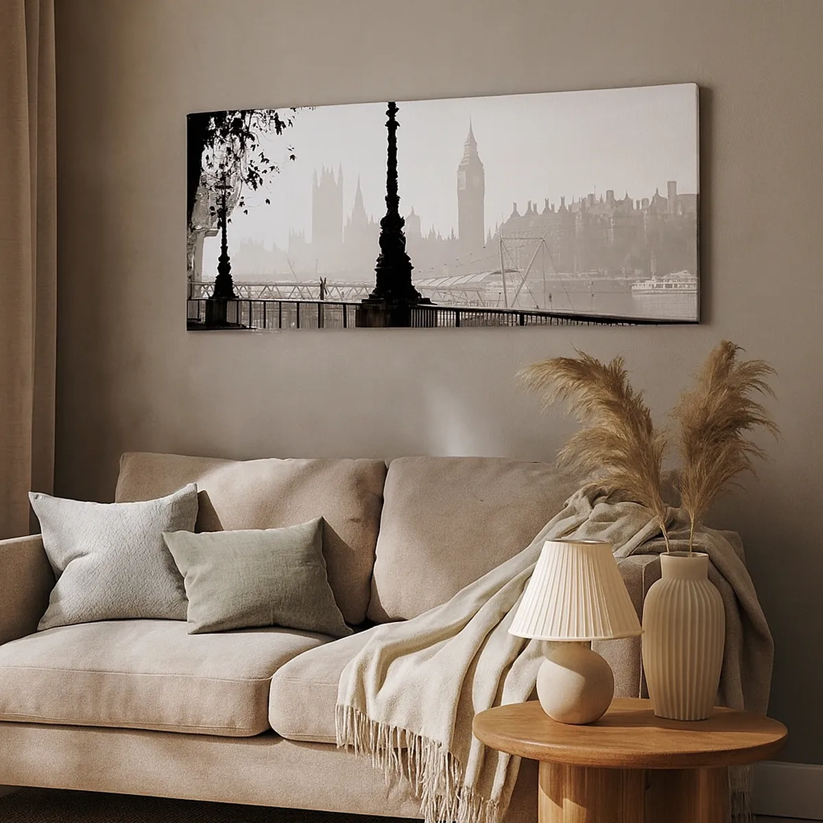 Bild auf Leinwand - Leinwandbild - Londoner Morgen - 30x30 cm