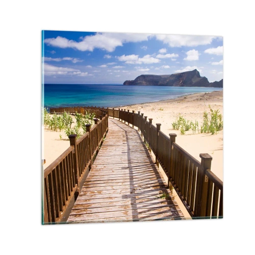 Glasbild - Bild auf glas - Bring mich zu den glücklichen Inseln - 60x60 cm