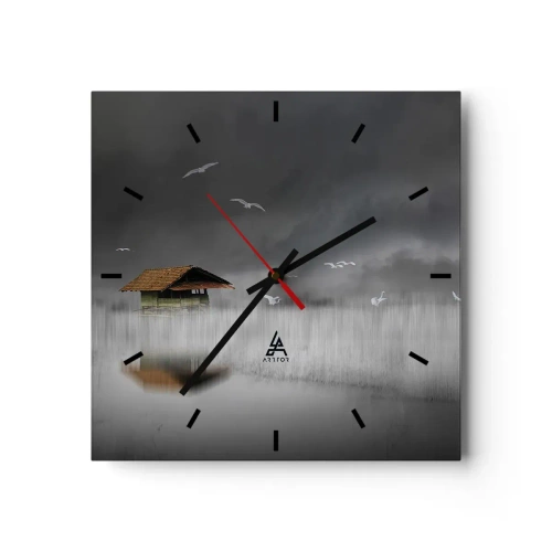 Wanduhr - Glasuhr - Schutz vor Regen - 40x40 cm