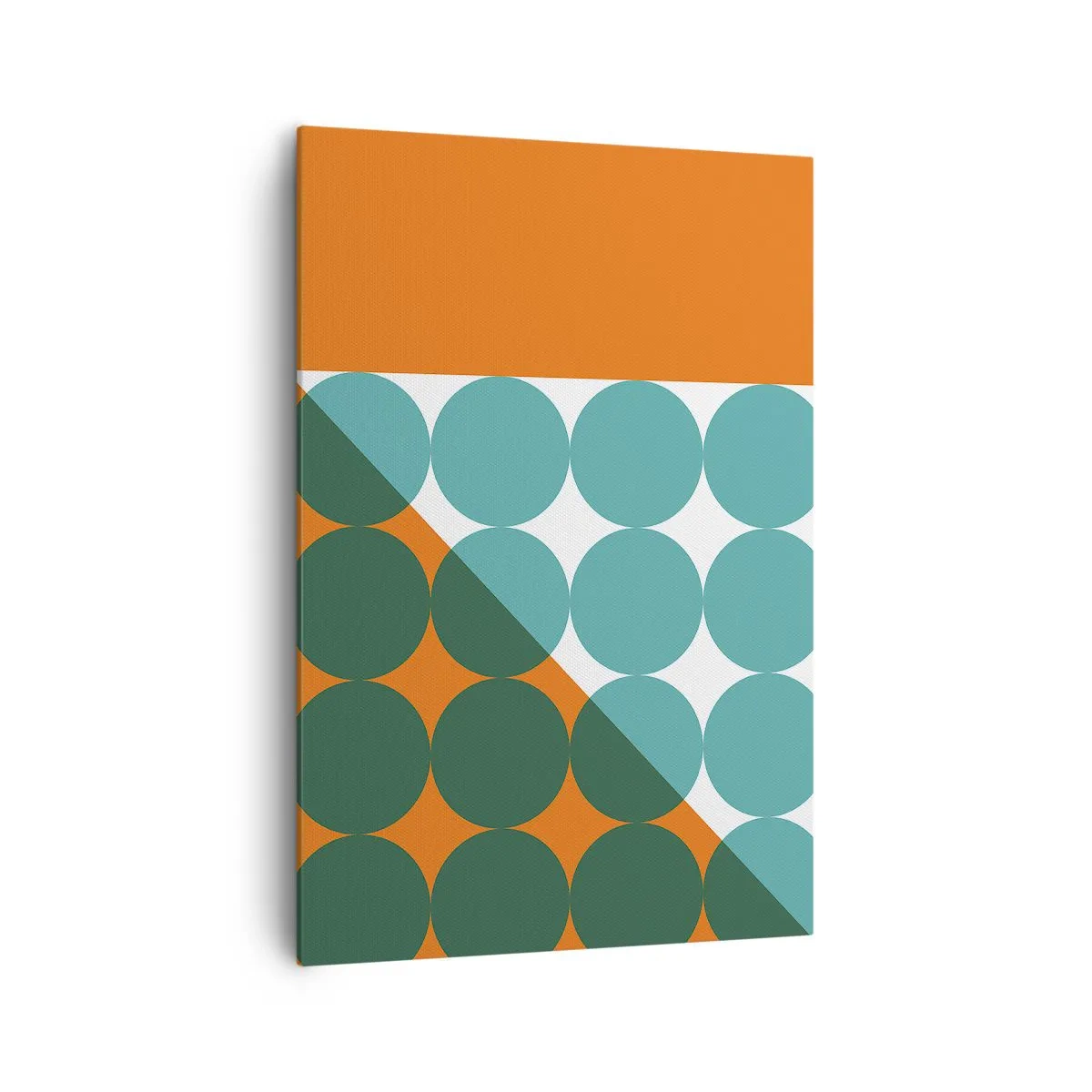 Bild auf Leinwand - Leinwandbild - Geometrische Muster in Kontrastfarben - 70x100cm - Nach oben und schräg - Moderne Wanddekoration für Wohnzimmer und Schlafzimmer ARTTOR