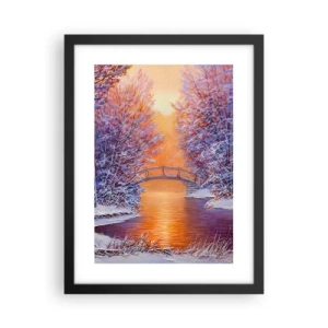 Poster in einem schwarzem Rahmen - Treffen wir uns hier - 30x40 cm