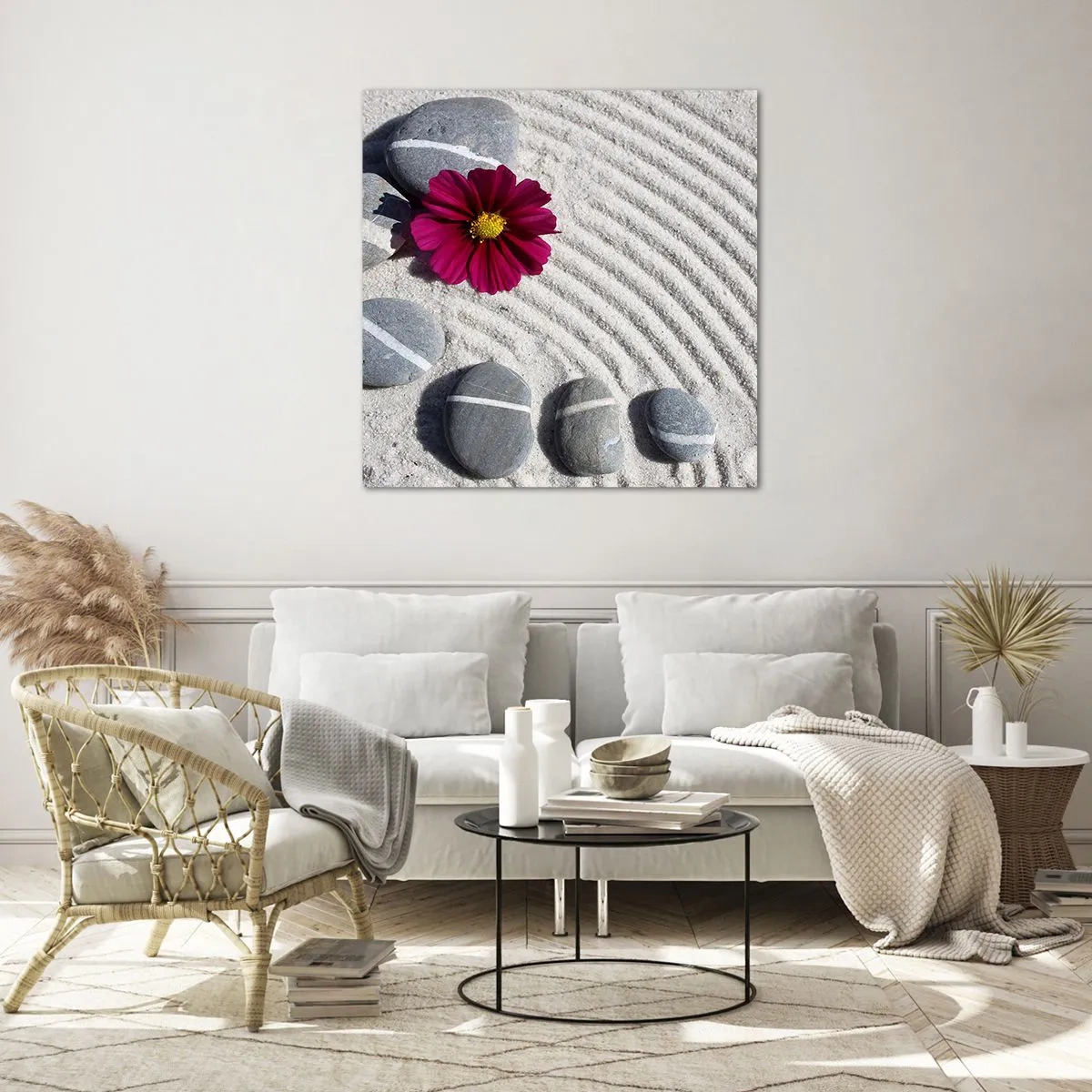 Glasbild - Bild auf glas - Energie und Ruhe des Zauberkreises der Natur - 40x40 cm