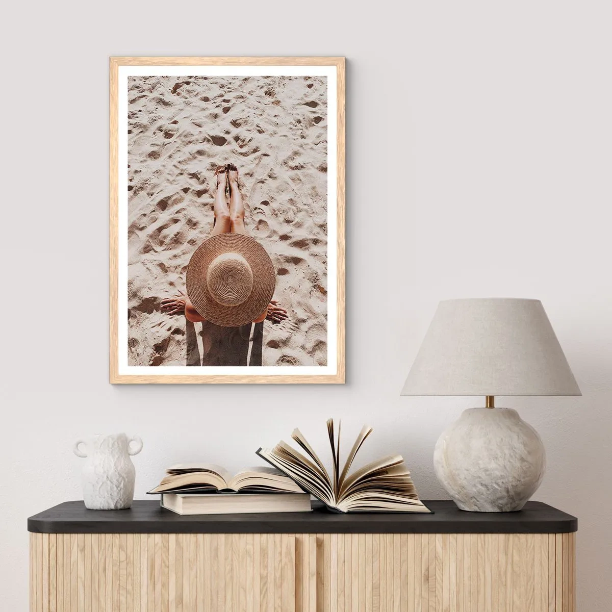 Poster in einem Rahmen aus heller Eiche - Traumzeit - 40x50 cm