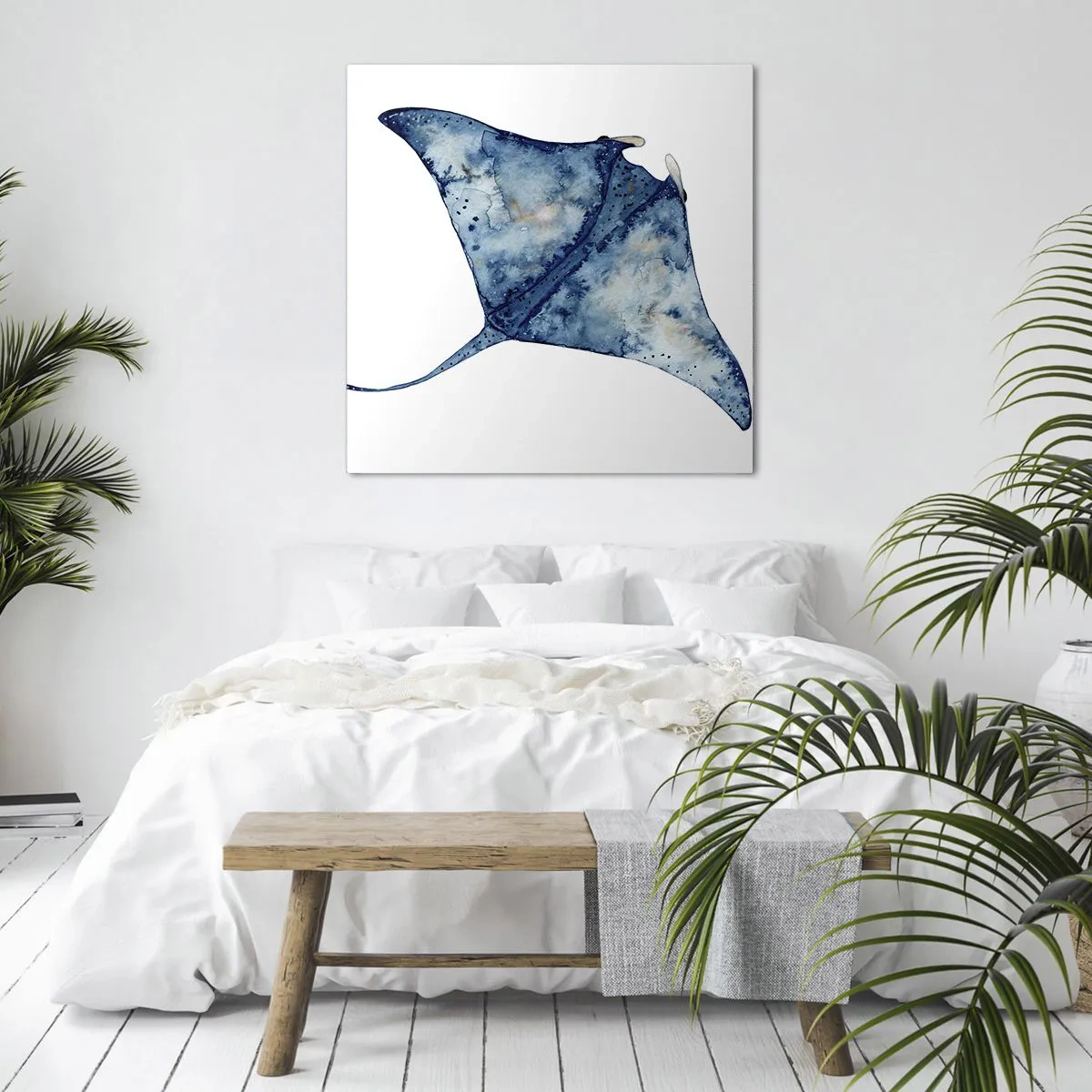 Bild auf Leinwand - Leinwandbild - Leben im Blau - 30x30 cm