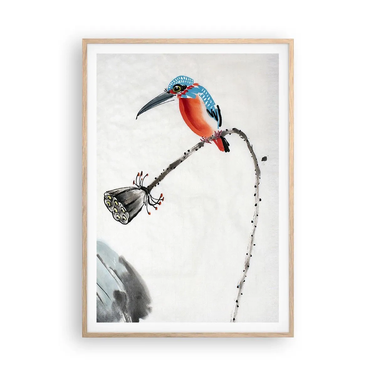 Poster in einem Rahmen aus heller Eiche - Das Leben der Wiese - 70x100 cm