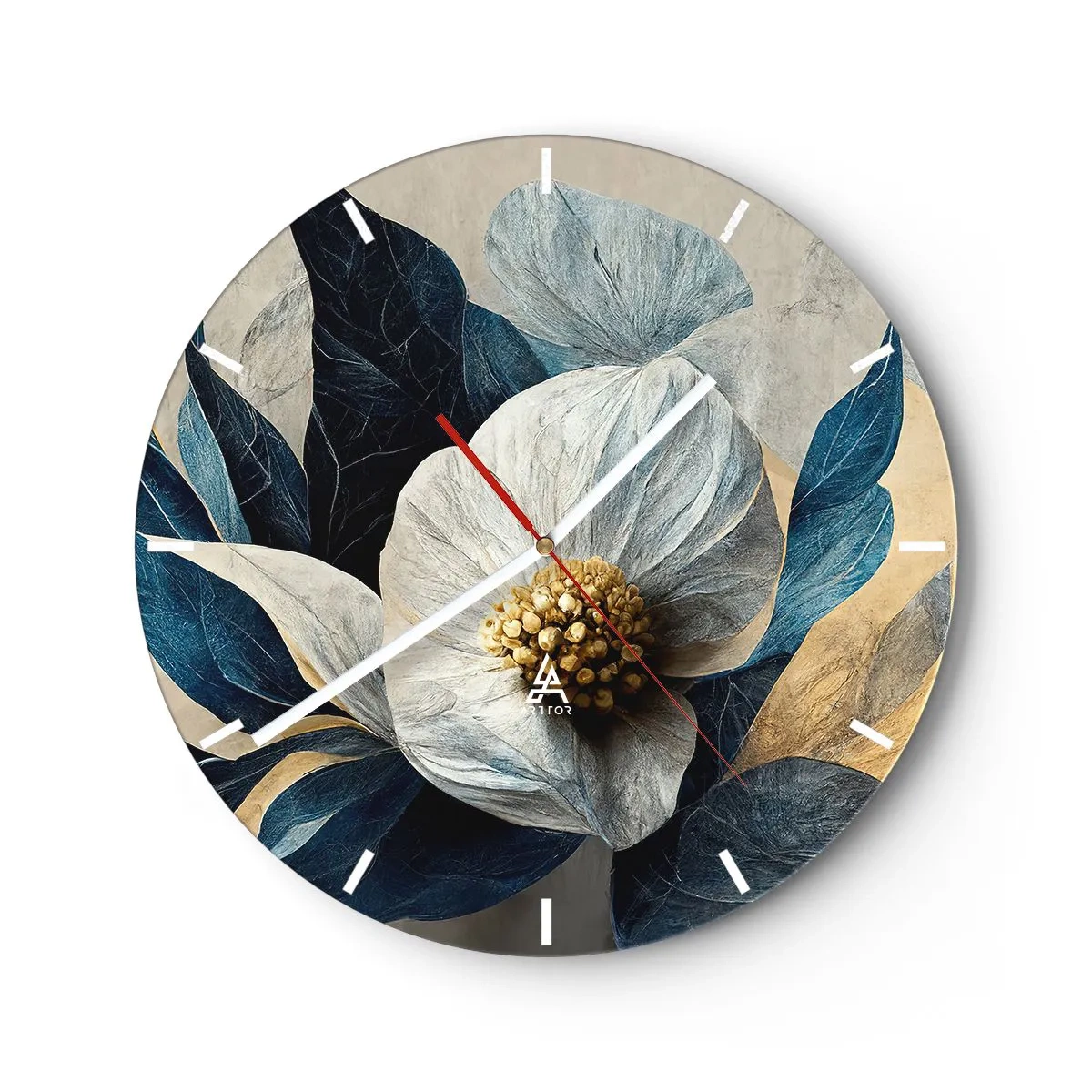 Wanduhr - Glasuhr - Er hat ein Herz aus Gold - 40x40 cm