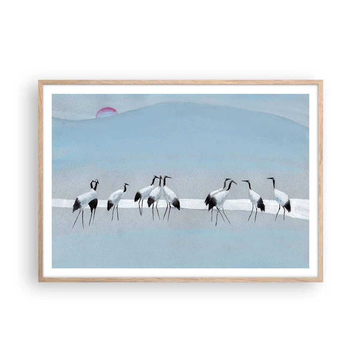 Poster in einem Rahmen aus heller Eiche - Nach einem heißen Tag - 100x70 cm