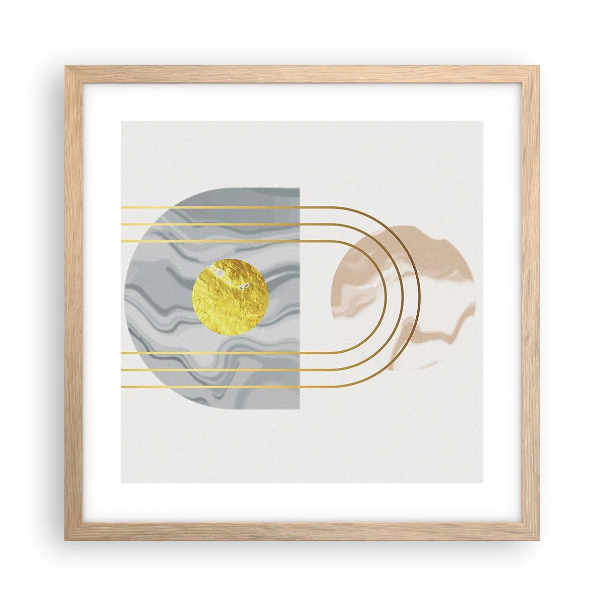 Poster in einem Rahmen aus heller Eiche - Helligkeit und Brillanz - 40x40 cm