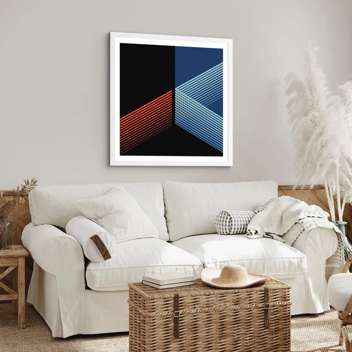 Poster in einem weißen Rahmen - Eine einfache Geschichte - 40x40 cm