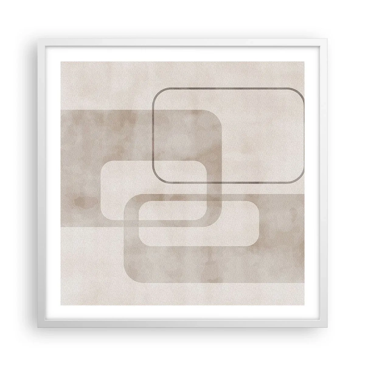 Poster in einem weißen Rahmen - Geometrische Fuge - 60x60 cm