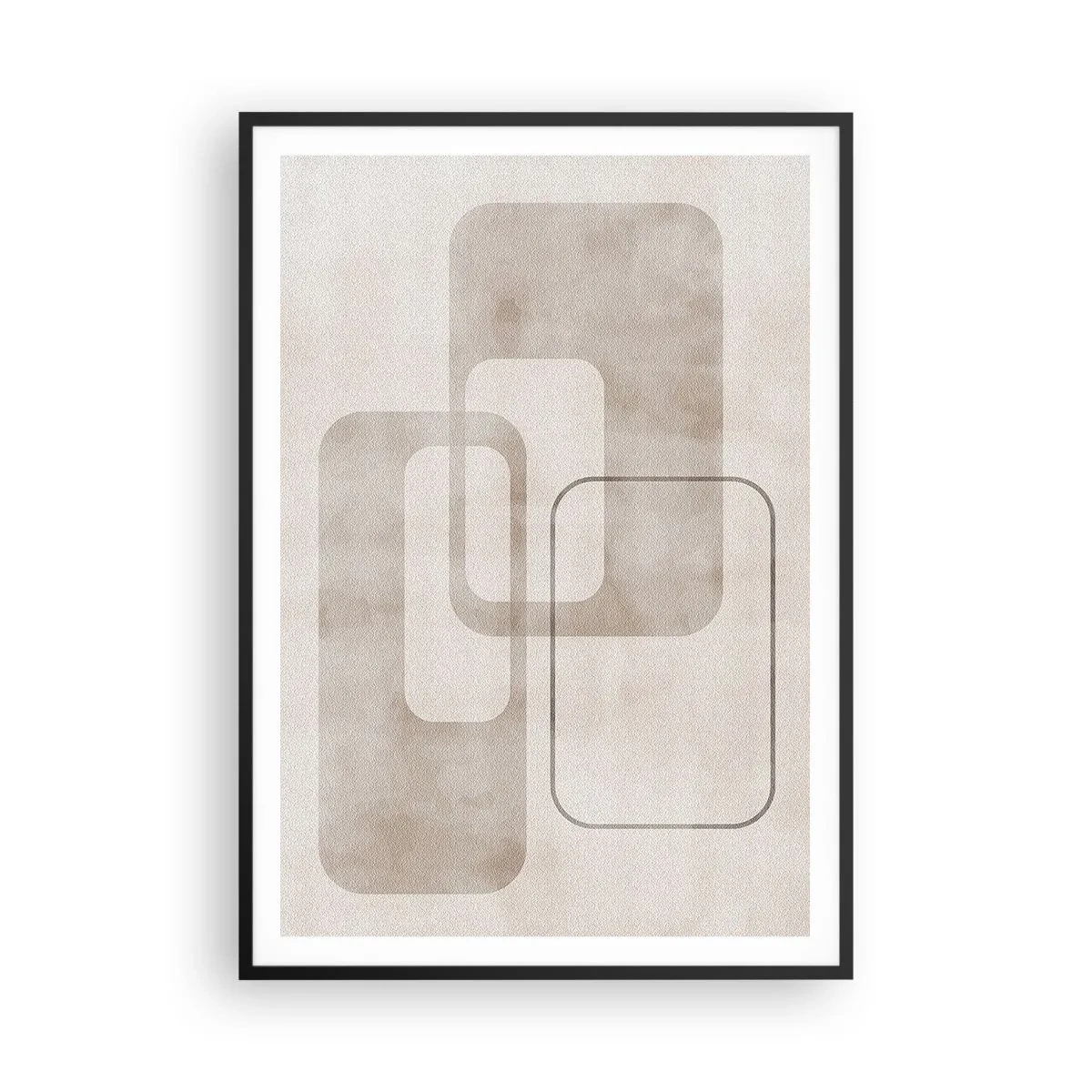 Poster in einem schwarzem Rahmen - Geometrische Fuge - 70x100 cm