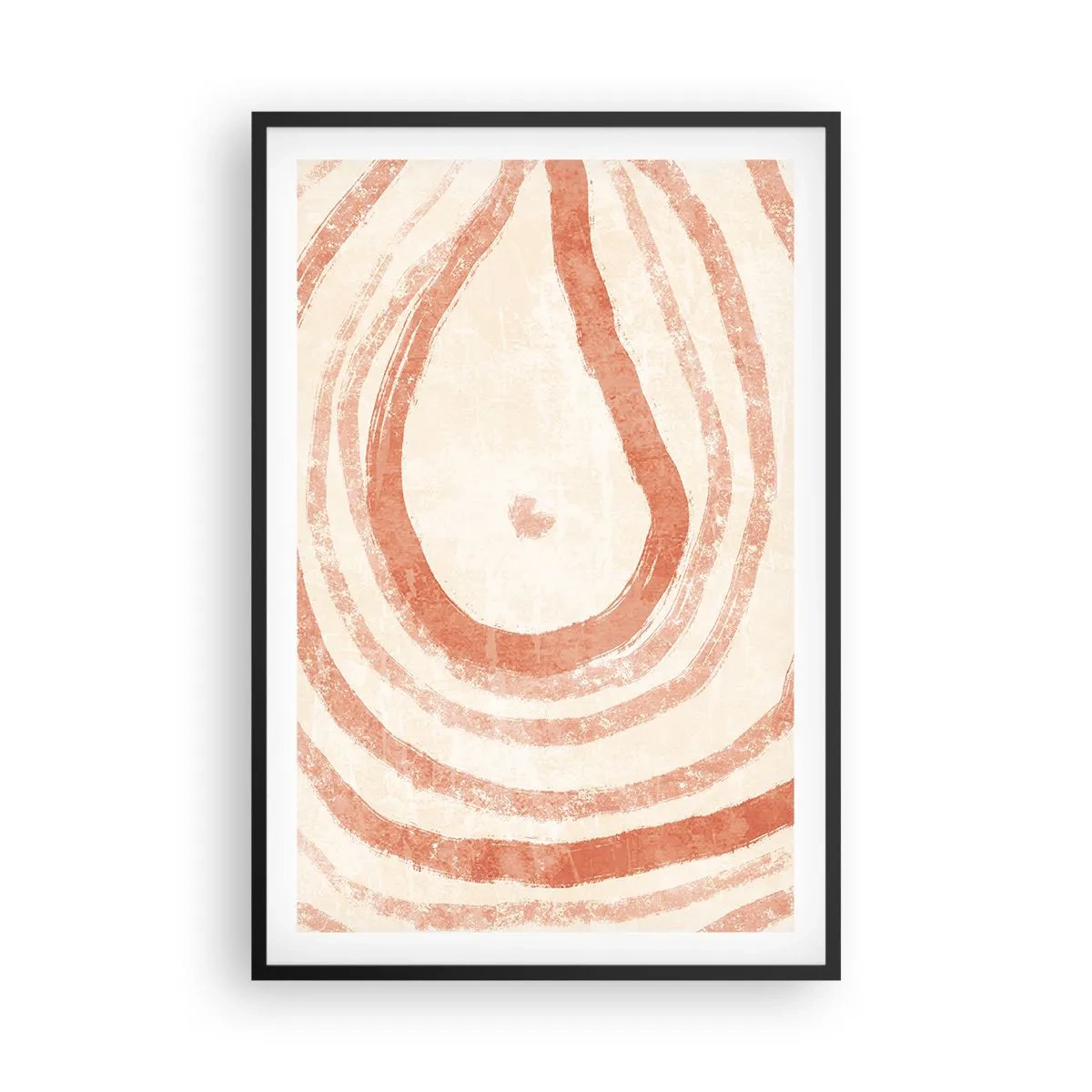 Poster in einem schwarzem Rahmen - Korallenkreise – Komposition - 61x91 cm