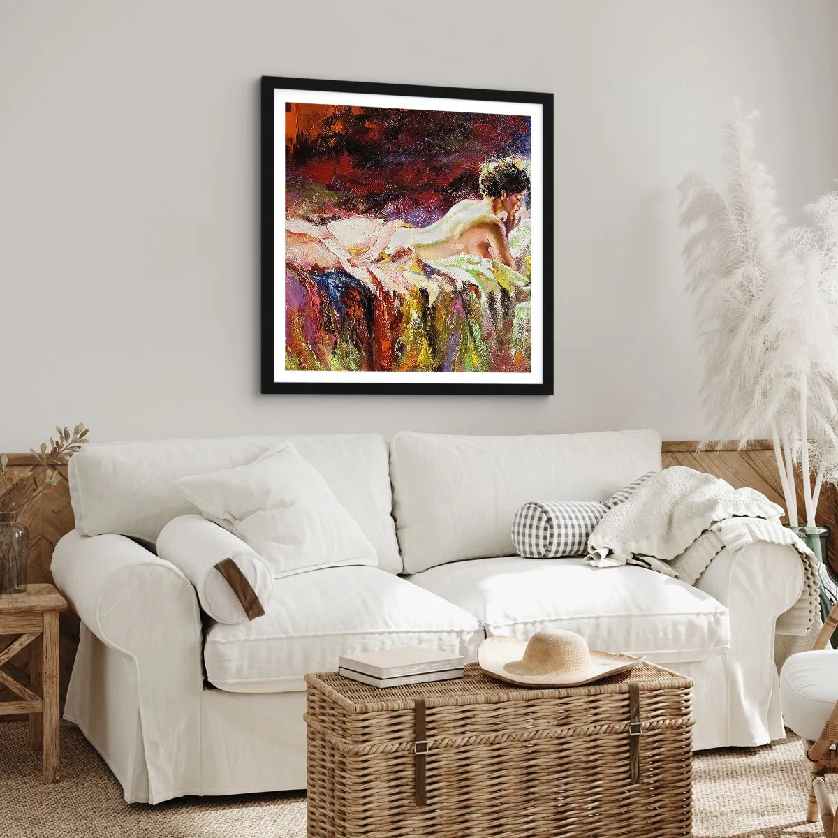 Poster in einem schwarzem Rahmen - Venus in Gedanken - 60x60 cm