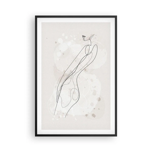 Poster in einem schwarzem Rahmen - Der Blick schweift - 61x91 cm