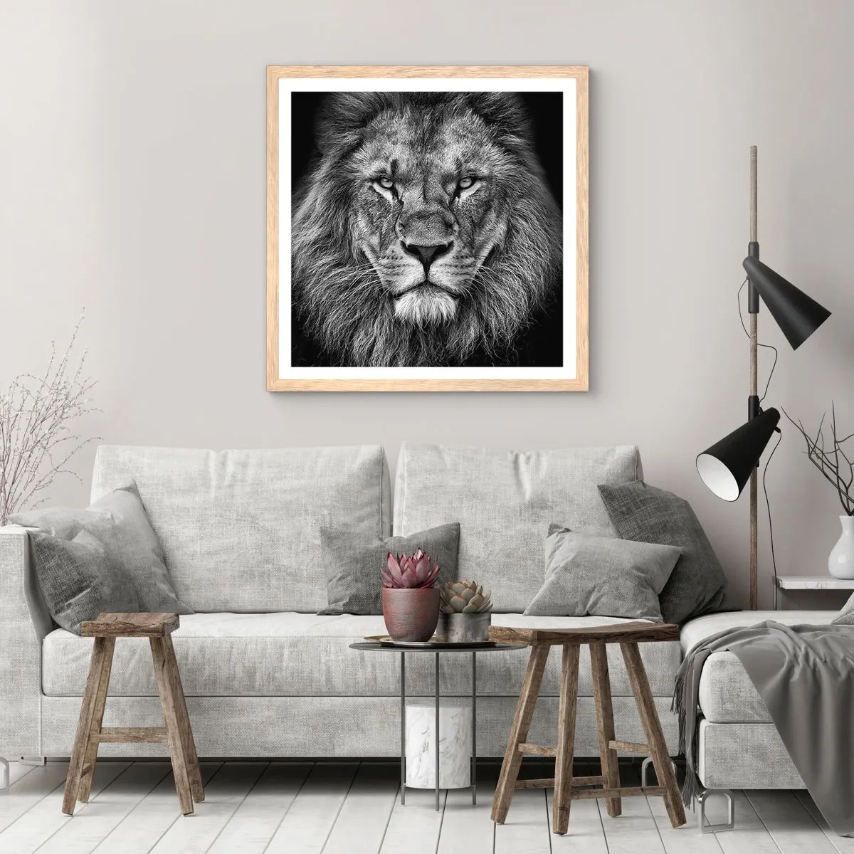 Poster in einem Rahmen aus heller Eiche - Im Krönungsgewand - 60x60 cm