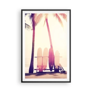 Poster in einem schwarzem Rahmen - Es wird ein toller Tag - 61x91 cm