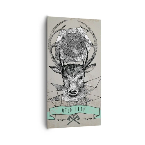 Bild auf Leinwand - Leinwandbild - St. sehen Hubertus - 65x120 cm