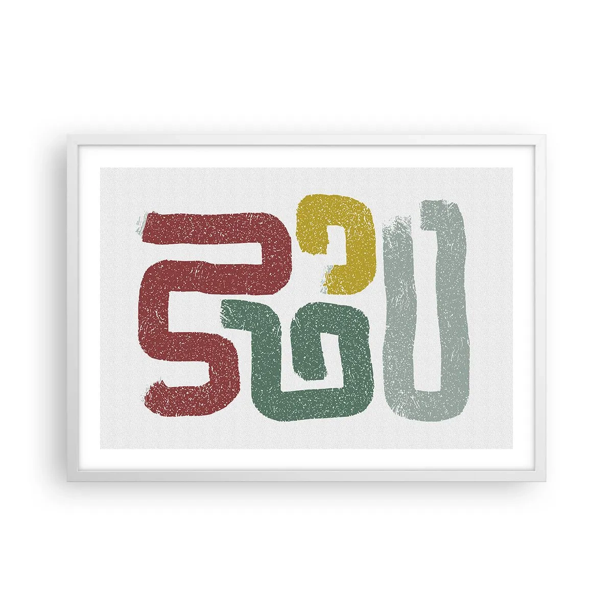 Poster in einem weißen Rahmen - In einer unbekannten Sprache - 70x50 cm