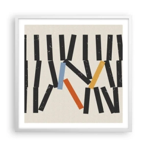 Poster in einem weißen Rahmen - Domino – Komposition - 60x60 cm