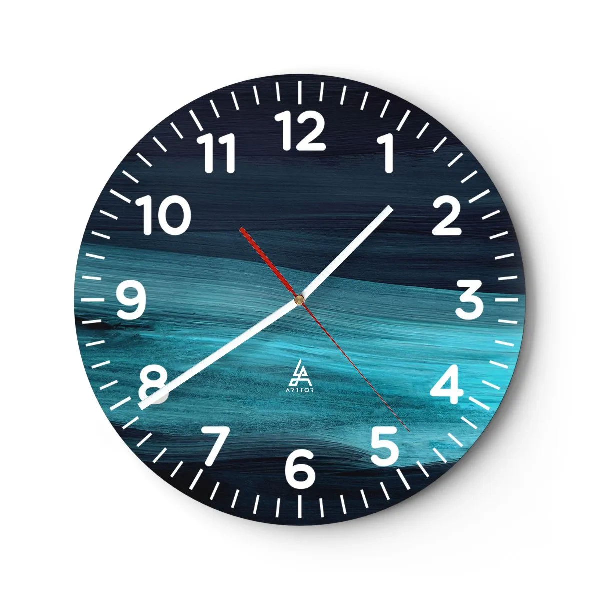 Wanduhr - Glasuhr - Gehen Sie mit dem Strom - 30x30 cm
