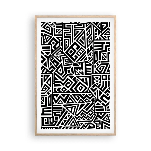 Poster in einem Rahmen aus heller Eiche - Präkolumbianische Komposition - 61x91 cm