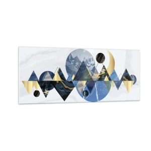Glasbild - Bild auf glas - Geometrische Landschaft - 100x40 cm