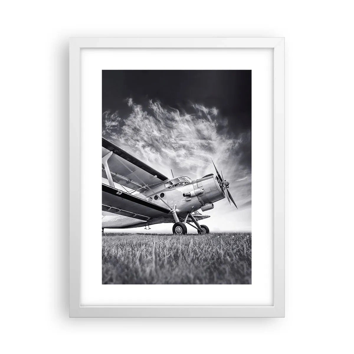 Poster in einem weißen Rahmen - Der geflügelte Wanderer - 30x40 cm