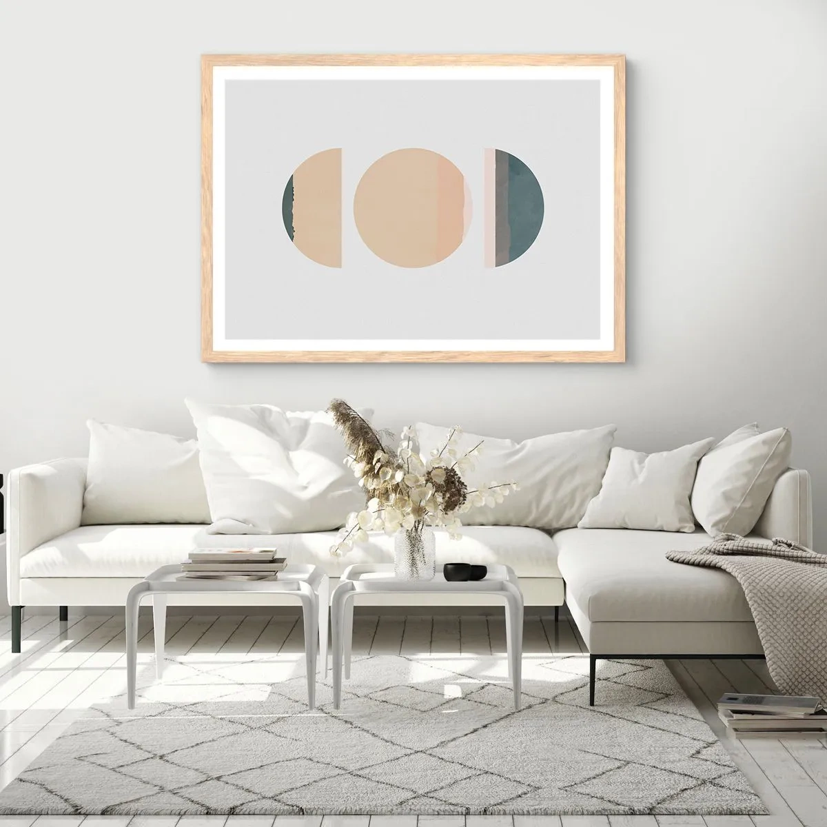 Poster in einem Rahmen aus heller Eiche - Ein Rad hinter dem anderen… - 50x40 cm