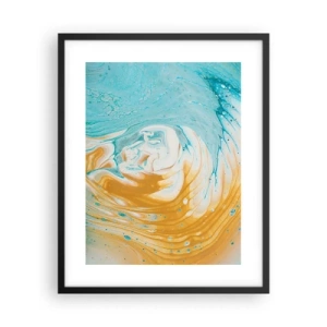 Poster in einem schwarzem Rahmen - Pastellwirbel - 40x50 cm