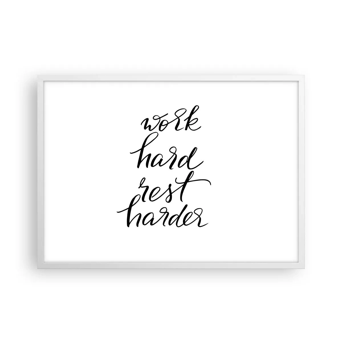 Poster in einem weißen Rahmen - Lebensbalance - 70x50 cm