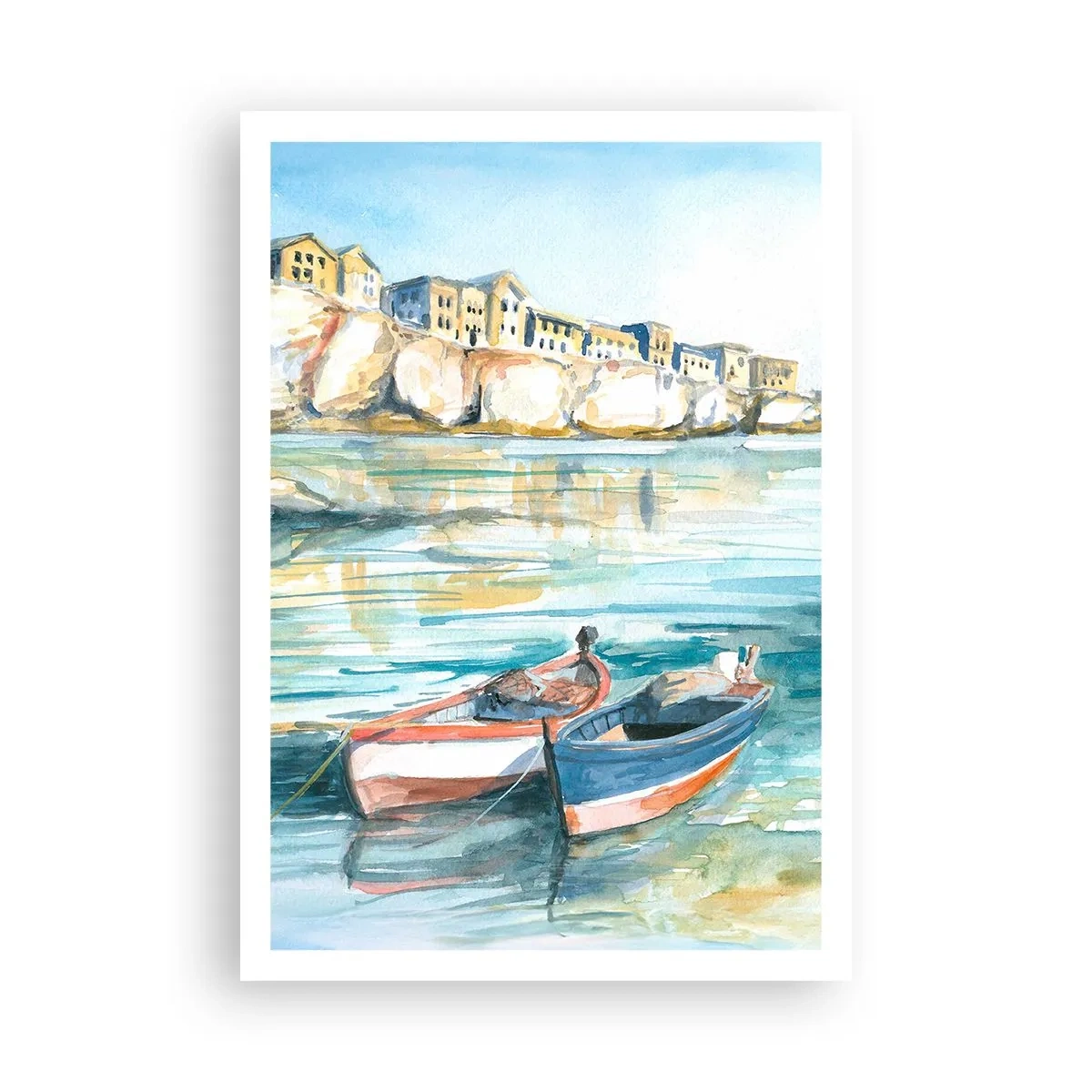 Poster - Landschaft in Azurblau - 70x100 cm