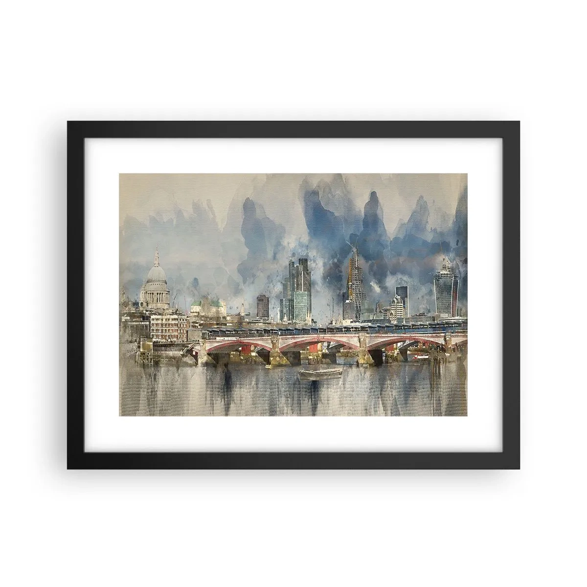 Poster in einem schwarzem Rahmen - London in seiner ganzen Pracht - 40x30 cm