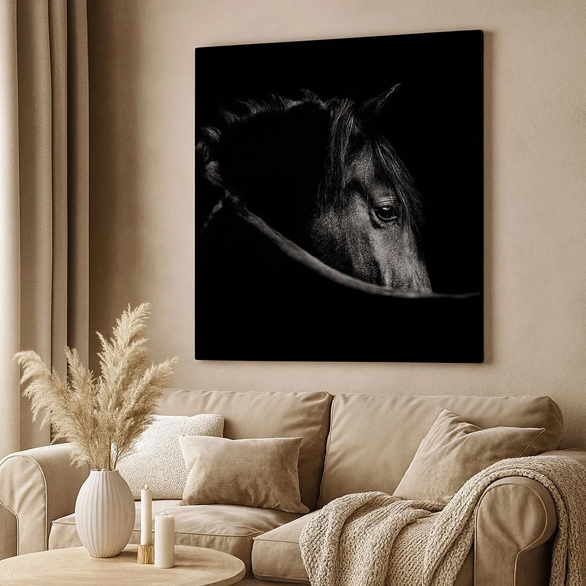 Bild auf Leinwand - Leinwandbild - Schwarzer Prinz - 30x30 cm