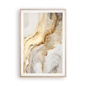 Poster in einem Rahmen aus heller Eiche - Abstraktion: Schönheit und Güte - 61x91 cm