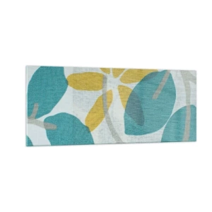 Glasbild - Bild auf glas - Unter den azurblauen Blättern - 100x40 cm