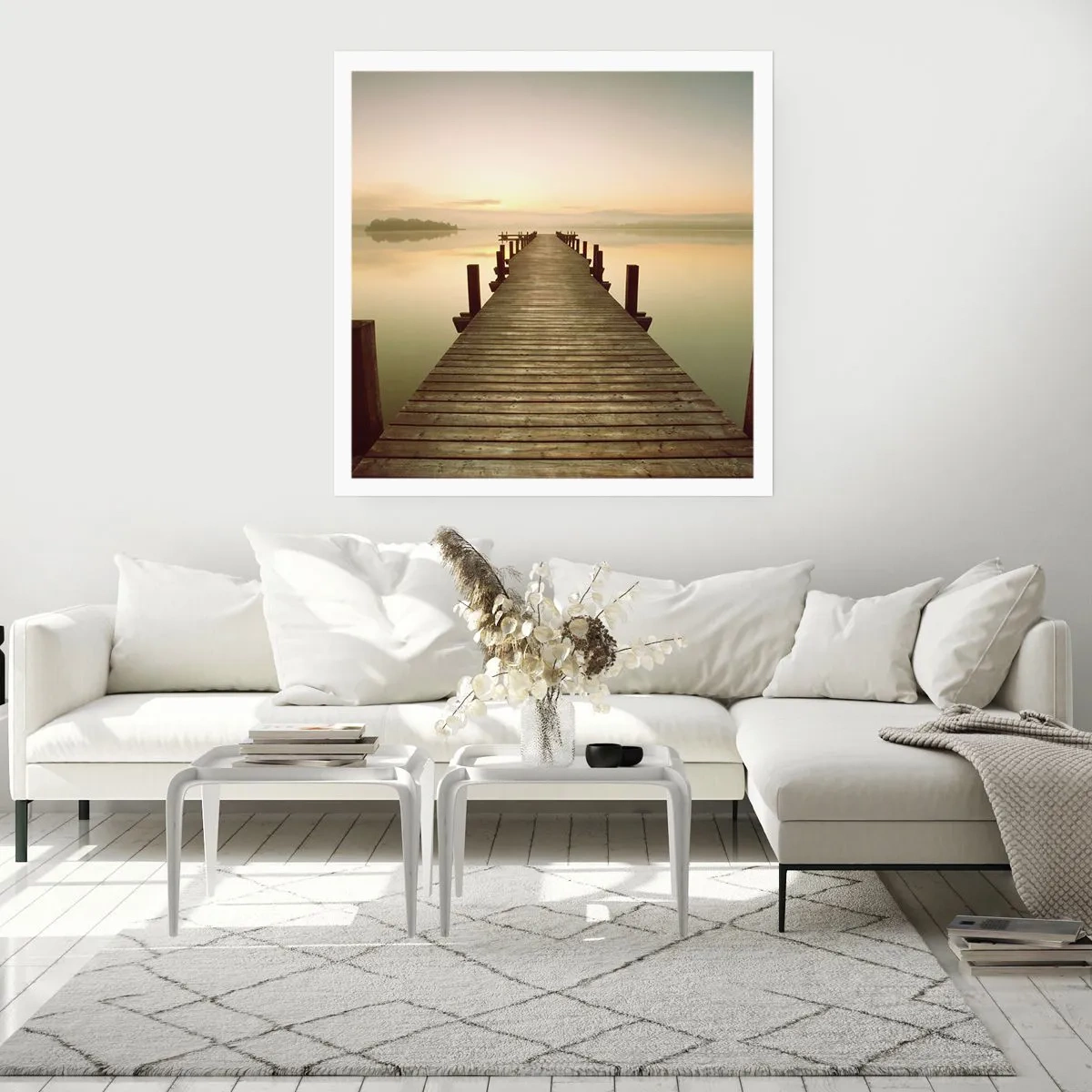 Poster - Tagesanbruch, Morgendämmerung, Licht - 60x60 cm