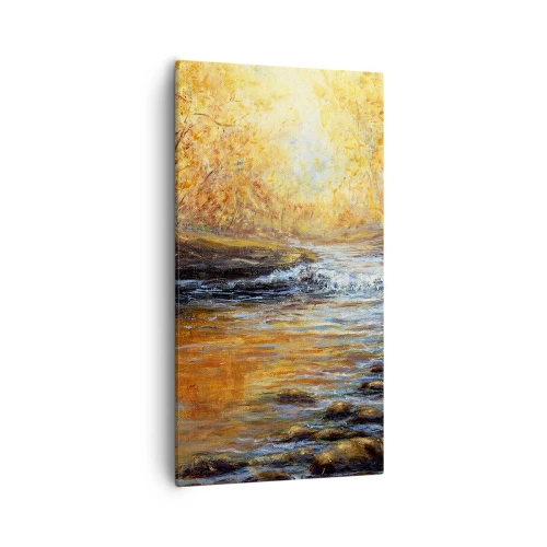 Bild auf Leinwand - Leinwandbild - Der goldene Strom - 55x100 cm