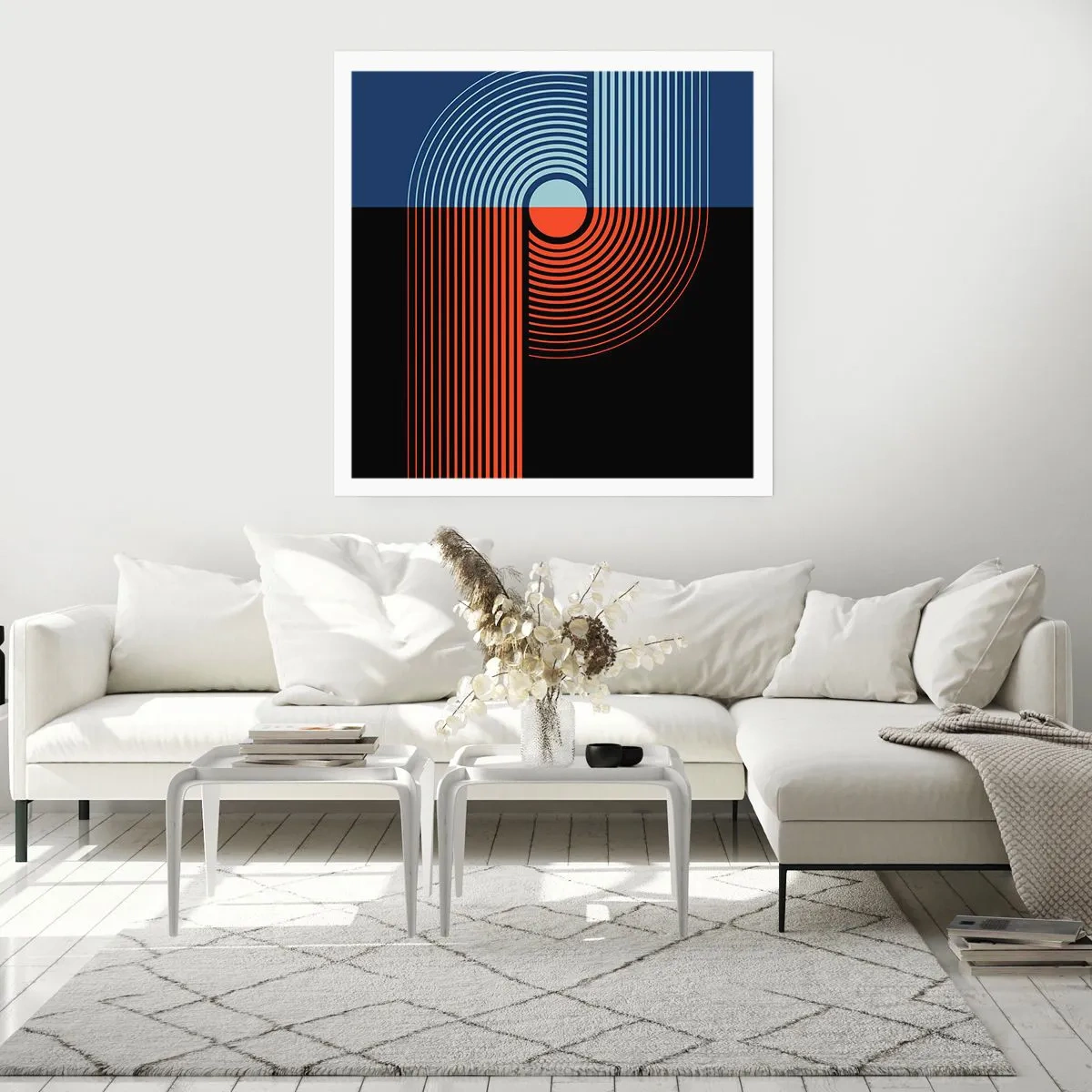 Poster - In einer geometrischen Umarmung - 60x60 cm