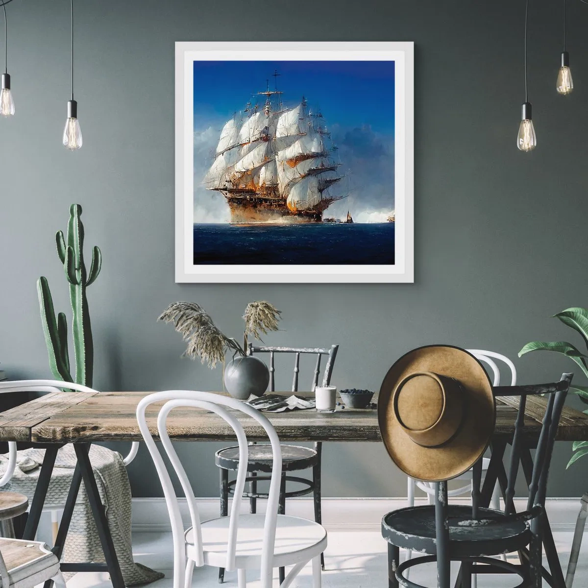 Poster in einem weißen Rahmen - Der große Ruhm! - 60x60 cm
