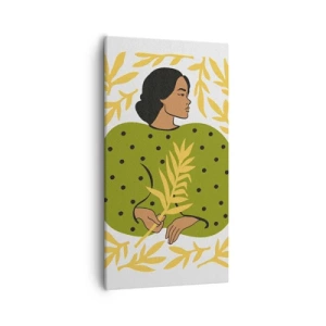 Bild auf Leinwand - Leinwandbild - Hawaiianisches Mädchen - 55x100 cm