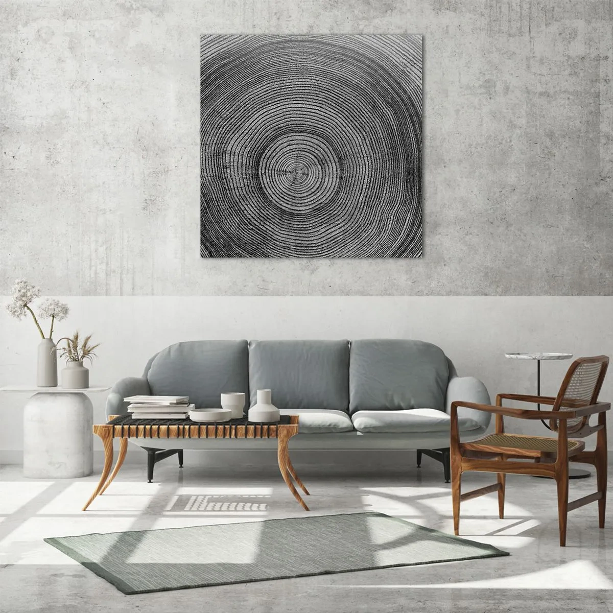 Glasbild - Bild auf glas - Zeichen der Zeit - 40x40 cm